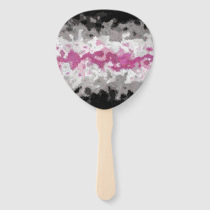 Boho Marbled Abstract Librafeminine Pride Flag Hand Fan