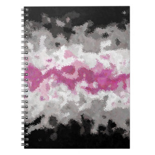 Boho Marbled Abstract Librafeminine Pride Flag Notebook