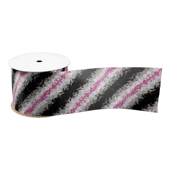 Boho Marbled Abstract Librafeminine Pride Flag Satin Ribbon (Spool)