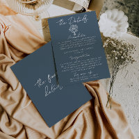 Boho Marina Blue Floral Bouquet Wedding Details