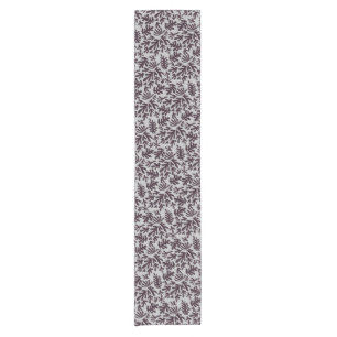 Boho Matisse Botanical Shapes Pattern Black Grey Short Table Runner