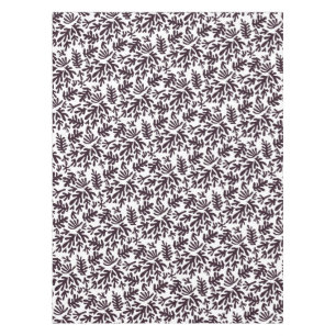 Boho Matisse Botanical Shapes Pattern Black Grey Tablecloth