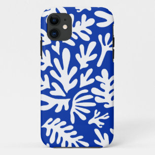 Boho Matisse Botanical Shapes Pattern Blue Case-Mate iPhone Case