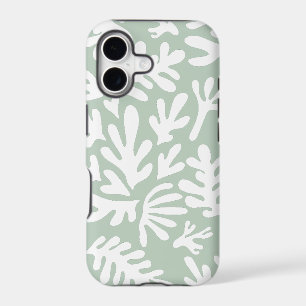 Boho Matisse Botanical Shapes Pattern Green