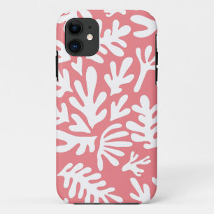 Boho Matisse Botanical Shapes Pattern Pink Coral Case-Mate iPhone Case
