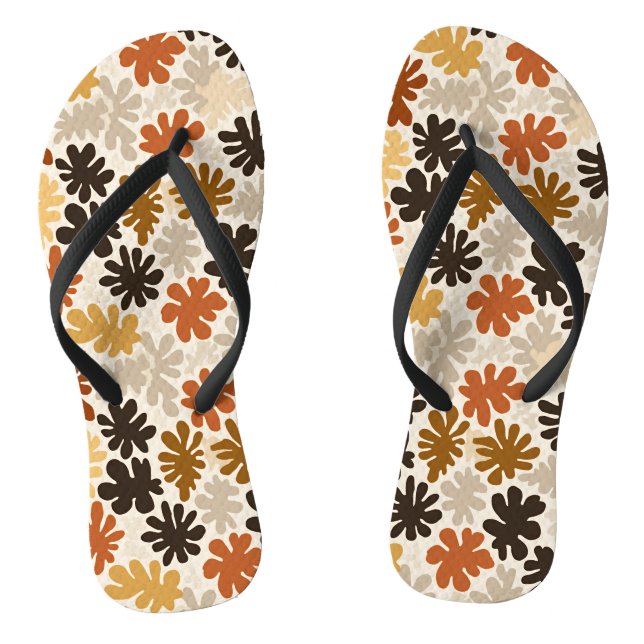 Boho Matisse Flower Pattern  Jandals (Footbed)