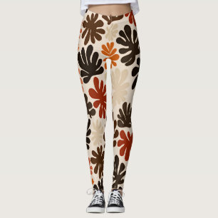 Boho Matisse Flower Pattern Leggings