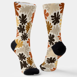 Boho Matisse Flower Pattern Socks