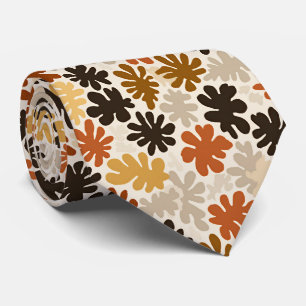 Boho Matisse Flower Pattern Tie