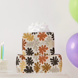 Boho Matisse Flower Pattern Wrapping Paper