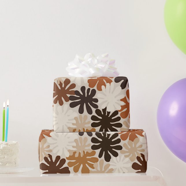 Boho Matisse Flower Pattern  Wrapping Paper (Party Gifts)