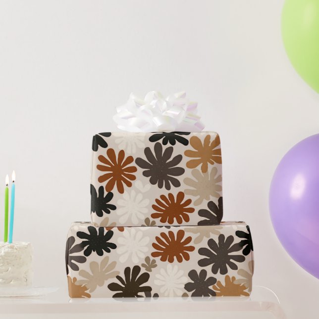 Boho Matisse Flower Pattern  Wrapping Paper (Party Gifts)