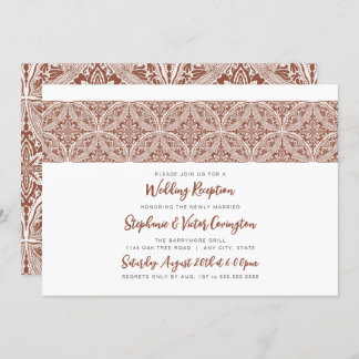 Boho Medallion wedding reception Invitation
