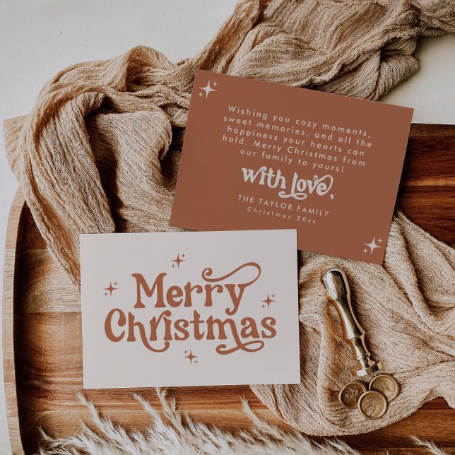 Boho Merry Christmas Holiday Card (Creator Uploaded)