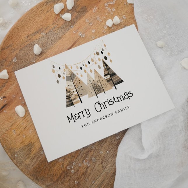 Boho Merry Christmas  Thank You Card (Creator Uploaded)