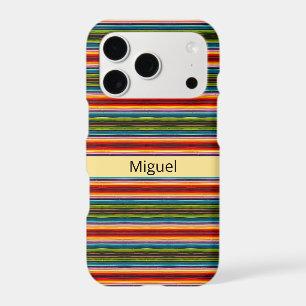 Boho Mexican Serape Stripes Custom Name