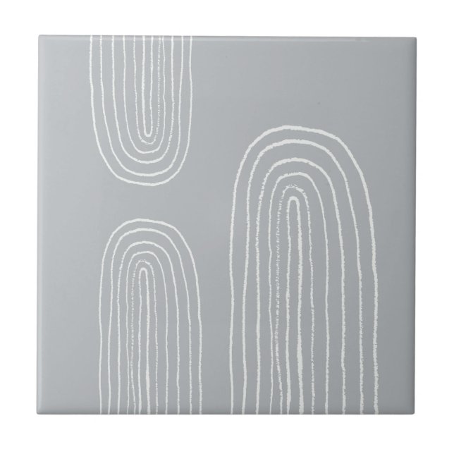 Boho Mid Century Chic Rainbow Tile (Front)