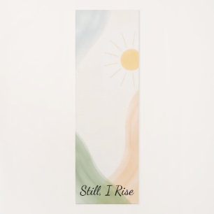 Boho Mindful Calming Minimalist Quote Yoga Mat