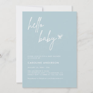 Boho Minimalist Baby Shower Gender Neutral Invitation