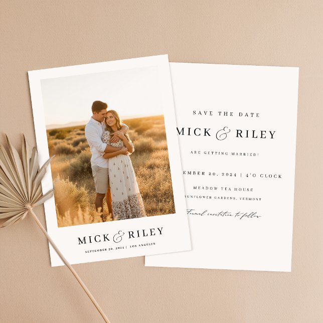 Boho Minimalist Budget Arch Photo Wedding Invitation (Creator Uploaded)