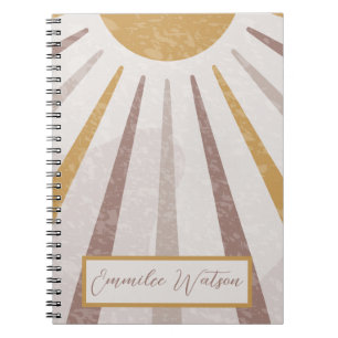 Boho Minimalist, Custom Script Name, Notebook