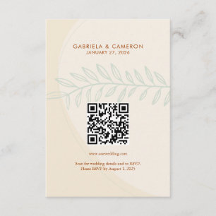 Boho Minimalist Earth Tones Wedding Enclosure Card