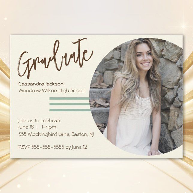 Boho Minimalist Graduation Invitation (Creator Uploaded)