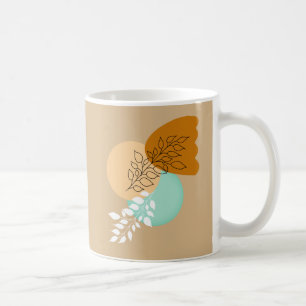 BOHO MINIMALIST LEAVES COFFEE MUG
