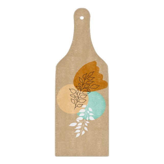 BOHO MINIMALIST LEAVES CUTTING BOARD (Front)