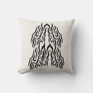 Boho Minimalist Line Art Pillow – 16x16 Modern Dec