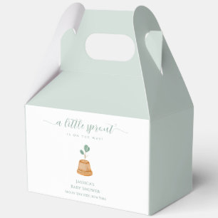 Boho Minimalist Little Sprout Garden Baby Shower Favour Box