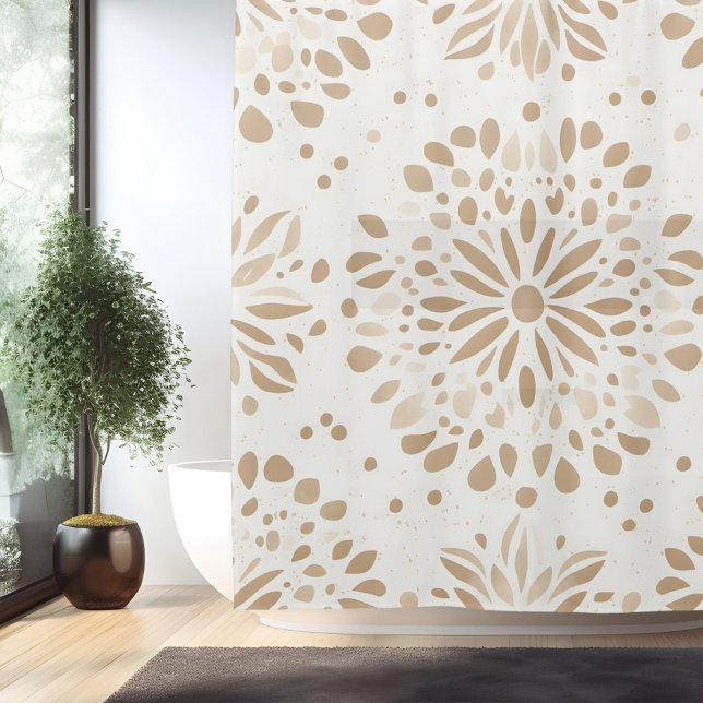 Boho Minimalist Mandala Shower Curtain (Creator Uploaded)