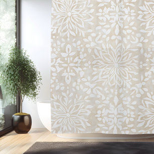 Boho Minimalist Mandala Shower Curtain