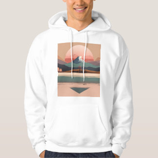 "Boho Minimalist Mountain Escape T-Shirt" Hoodie