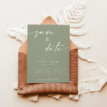 Boho Minimalist Save the Dates |  Modern Greenery Invitation<br><div class="desc">This lovely Save the Date Invitation features a gorgeous minimal layout for your Save the Date announcement where you have freedom to create something uniquely yours! Easily edit wording and colours to match your style! Text and background colours are fully editable —> click the "Edit Using Design Tool" button to...</div>