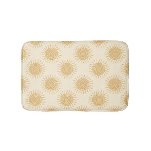 Boho Minimalist Sun Seamless Pattern Bath Mat