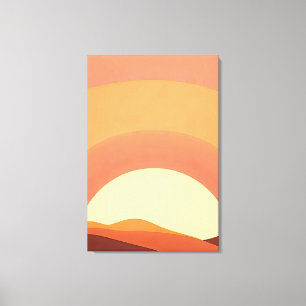 BOHO MINIMALIST SUNSET CANVAS PRINT