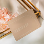 Boho Minimalist Tan Wedding Website Enclosure Card<br><div class="desc">Designed to coordinate with for the «Arches Minimalist» Wedding Invitation Collection. To change details,  click «Details». To move the text or change the size,  font,  or colour,  click «Edit using Design Tool». View the collection link on this page to see all of the matching items in this beautiful design.</div>