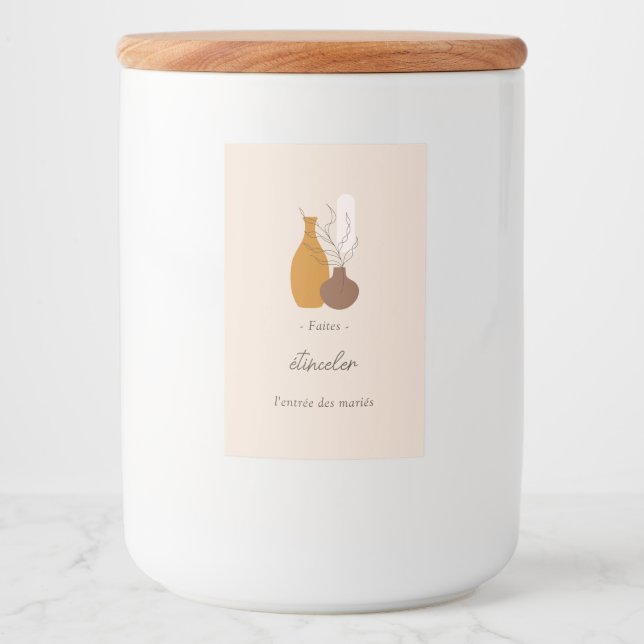 Boho Minimalist Vases Sparklers Sticks Label  (Front)