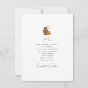 Boho Minimalist Vases Wedding Thank You Card