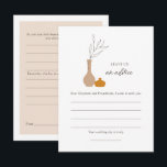 Boho Minimalist Vases Wedding Well Wishes  Advice Card<br><div class="desc">Boho Minimalist Vases Wedding Well Wishes Advice Card: Small cards pre-filled by you with simple and funny questions at the same time, to be placed next to the wishing well. Your guests will leave a message, a thought and an attention and slide it in its envelope (provided). Small gesture to...</div>