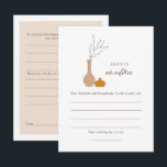 Boho Minimalist Vases Wedding Well Wishes  Advice Card<br><div class="desc">Boho Minimalist Vases Wedding Well Wishes Advice Card: Small cards pre-filled by you with simple and funny questions at the same time, to be placed next to the wishing well. Your guests will leave a message, a thought and an attention and slide it in its envelope (provided). Small gesture to...</div>