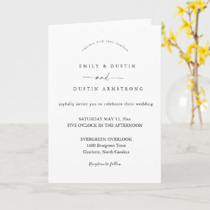 Boho Minimalist Wedding Invitation
