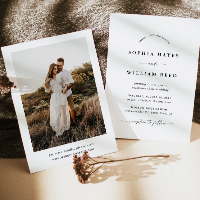 Boho Minimalist Wedding Invitation (Creator Uploaded)