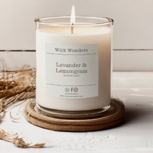 Boho Minimalistic Candle Making Label