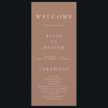 Boho Mocha Mousse Elegant Minimalist Wedding Programme<br><div class="desc">Beautiful boho,  minimalist and classic,  our Mocha Mousse Minimalist Wedding Program will be beautiful for your order of service. Fully customisable with all of your wedding program information.</div>