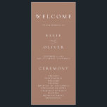 Boho Mocha Mousse Elegant Minimalist Wedding Programme<br><div class="desc">Beautiful boho,  minimalist and classic,  our Mocha Mousse Minimalist Wedding Program will be beautiful for your order of service. Fully customisable with all of your wedding program information.</div>