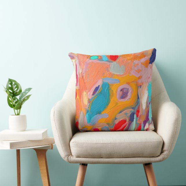 Boho Modern Abstract Artwork Cushion (Chair)