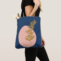 Boho Modern Abstract Botanical Art Pink Blue Gold