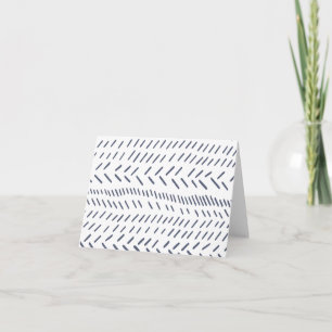 Boho Modern Abstract Mudcloth in Navy Note Card